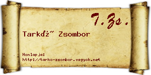 Tarkó Zsombor névjegykártya