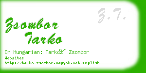 zsombor tarko business card